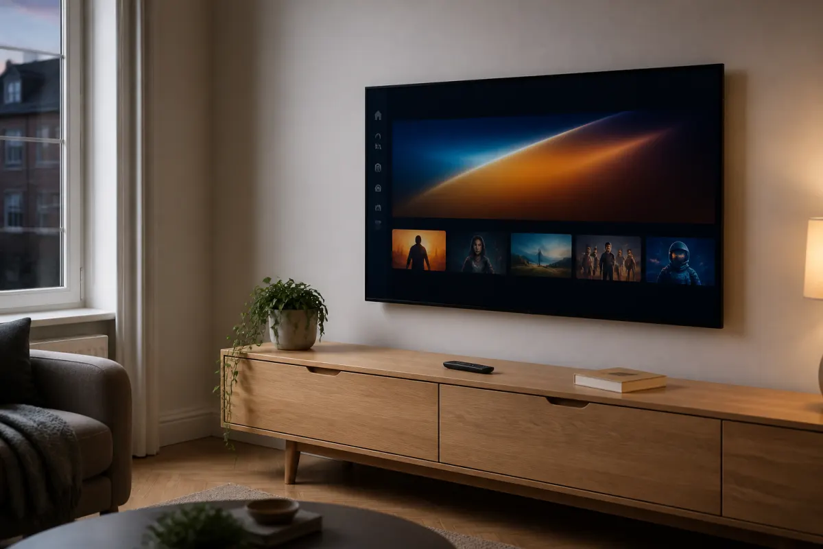 Living room TV ready for Orca 4K TV setup